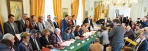 Signature du Pacte Territorial de la Nièvre le 15 février 2019 à Nevers en présence notamment de Nadia SOLLOGOUB, Agnès BUZYN et Jacqueline GOURAULT