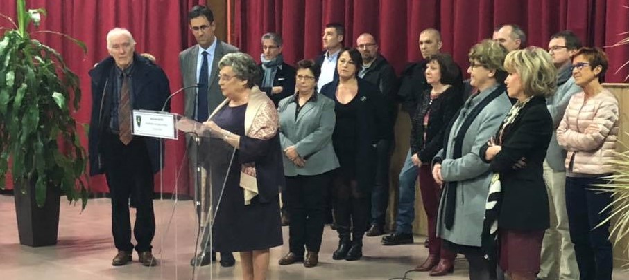 Nadia SOLLOGOUB le vendredi 11 janvier 2019 lors des vœux de la municipalité de Pougues-les-Eaux 
