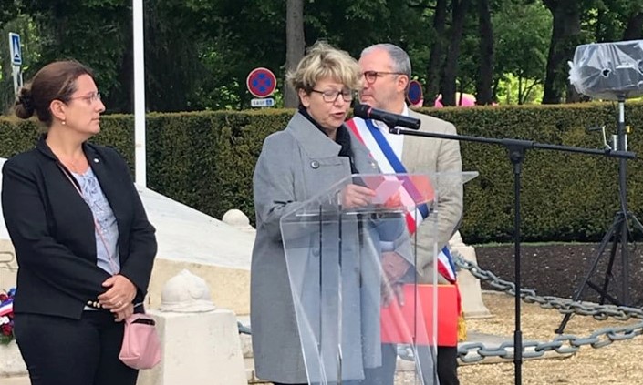 Nadia SOLLOGOUB présente lors de la célébration de la Journée de l'Europe à Nevers le dimanche 12 mai 2019