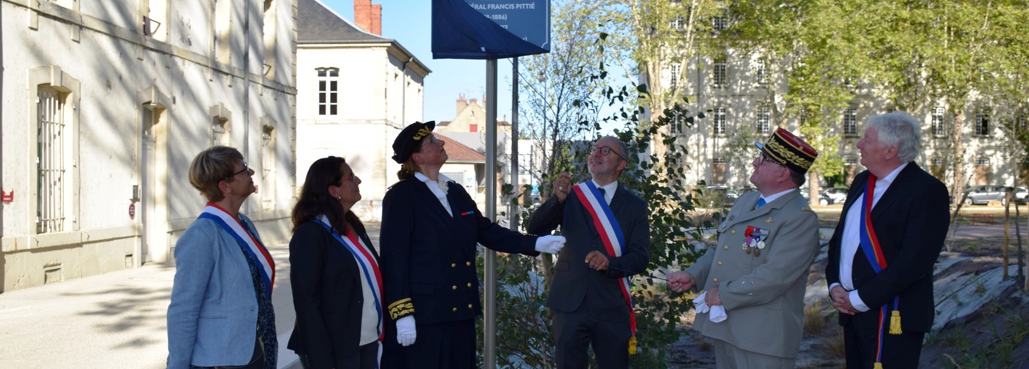 Inauguration de la place Pittié à Nevers le 13 septembre 2019 en présence de Nadia SOLLOGOUB