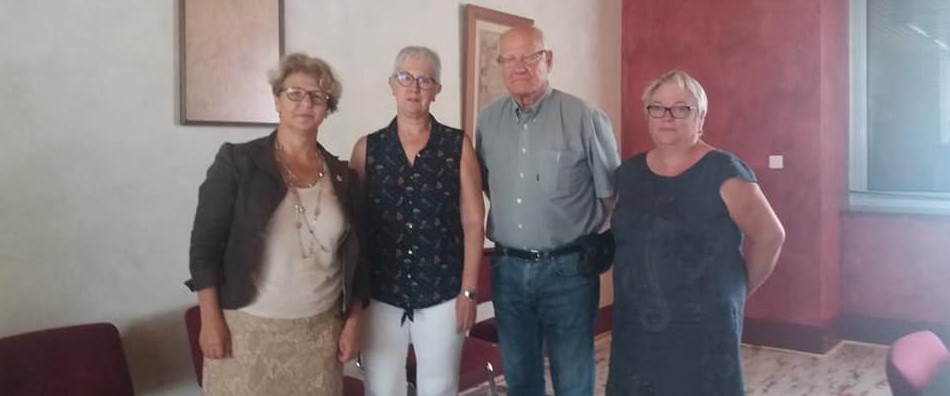 Nadia SOLLOGOUB entourée des élus de Château Chinon Campagne lors de sa visite du 5 septembre 2019