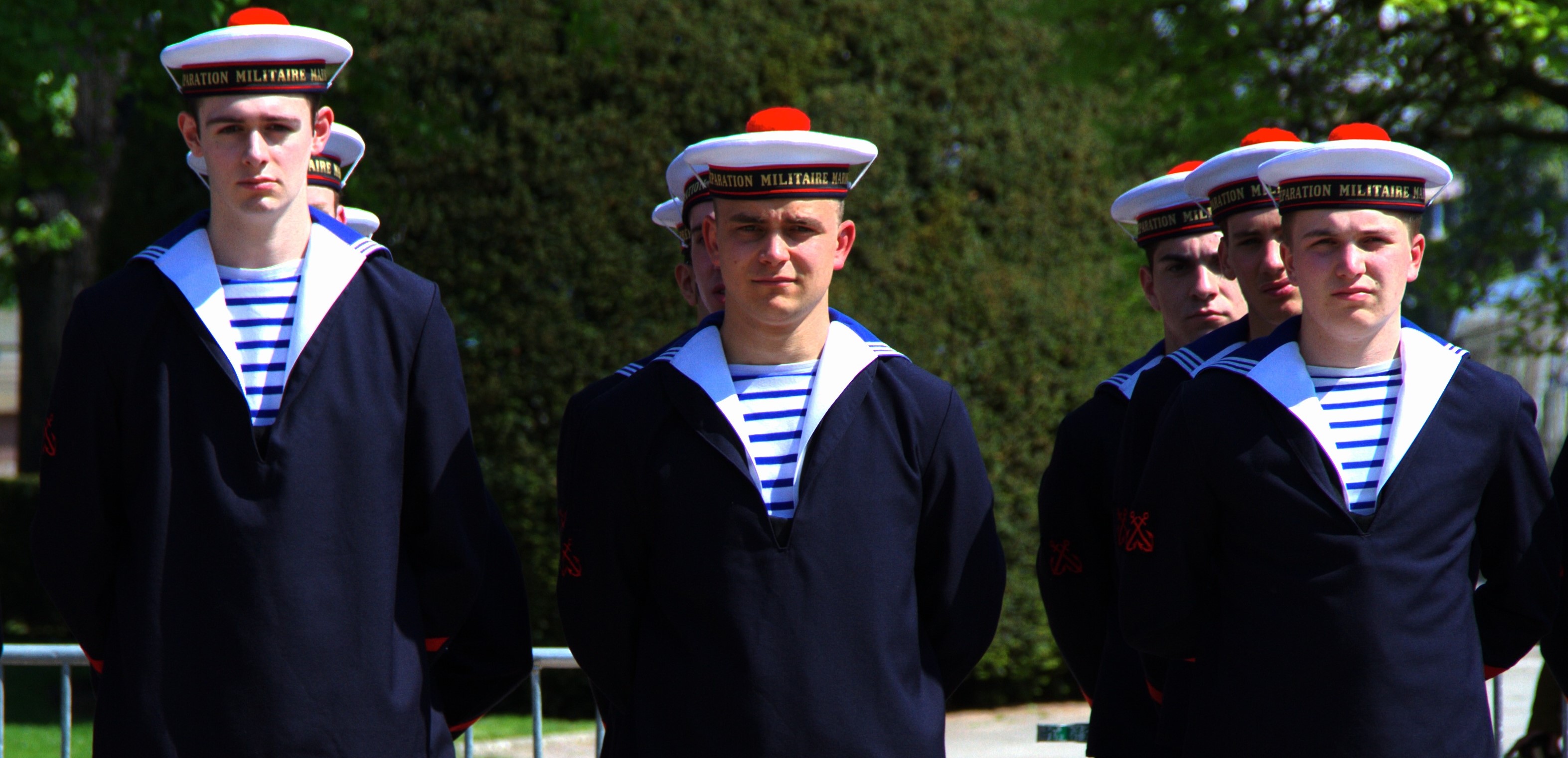 Participants à une préparation militaire marine