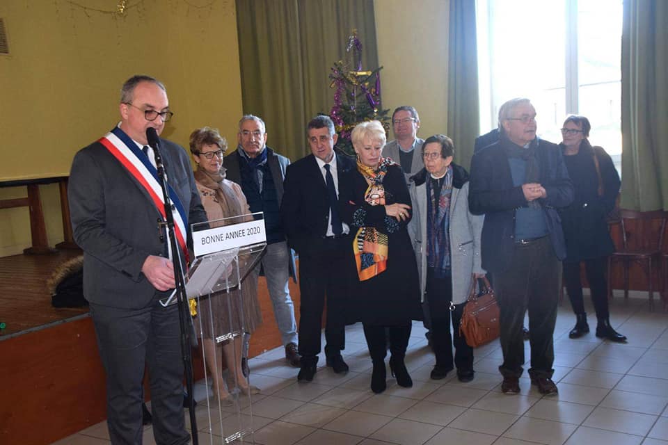 Nadia SOLLOGOUB et les autres personnalités présentes à la cérémonie des voeux de Tracy-sur-Loire le dimanche 5 janvier 2020