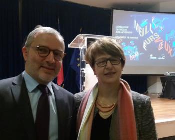 Nadia SOLLOGOUB aux côtés de Denis Thuriot lors des voeux le 25 janvier 2019