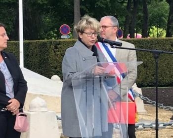 Nadia SOLLOGOUB présente lors de la célébration de la Journée de l'Europe à Nevers le dimanche 12 mai 2019