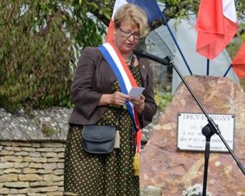 Nadia SOLLOGOUB le 1er septembre 2019 lors du 60ème anniversaire du massacre de Druy-Parigny