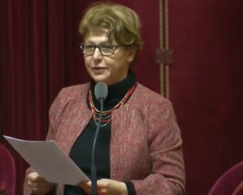 Nadia SOLLOGOUB au Sénat lors de son intervention le jeudi 15 janvier 2019 à l'occasion du débat sur les mobilités du futur en présence d'Élisabeth BORNE