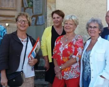 Nadia SOLLOGOUB entourée des élus de Dun-sur-Grandry le jeudi 12 septembre 2019