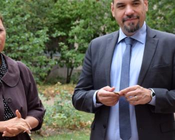 Sylvie HOUSPIC et Ludovic PERRIN le 27 août 2019 à l'occasion de son départ de la Préfecture de Nevers
