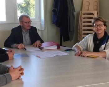 Nadia SOLLOGOUB entourée des élus municipaux lors de sa visite de Mars-sur-Allier le lundi 20 janvier 2020