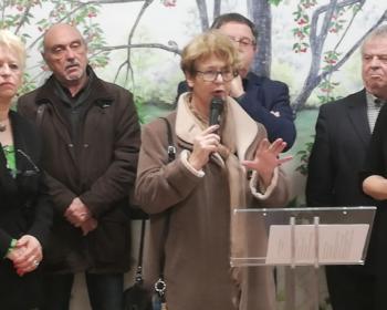 Nadia SOLLOGOUB lors de sa prise de parole à l'occasion de la cérémonie des voeux de la commune de Dampierre-sous-Bouhy le vendredi 17 janvier 2020