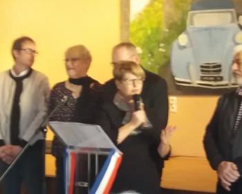 Nadia SOLLOGOUB lors de sa prise de parole le samedi 18 janvier 2020 lors de la cérémonie des voeux de la municipalité de Mesves-sur-Loire